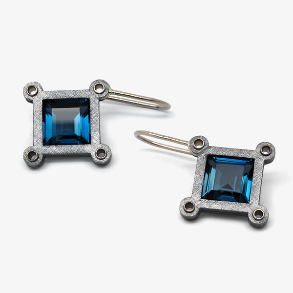 URSA EARRINGS - LONDON BLUE TOPAZ
