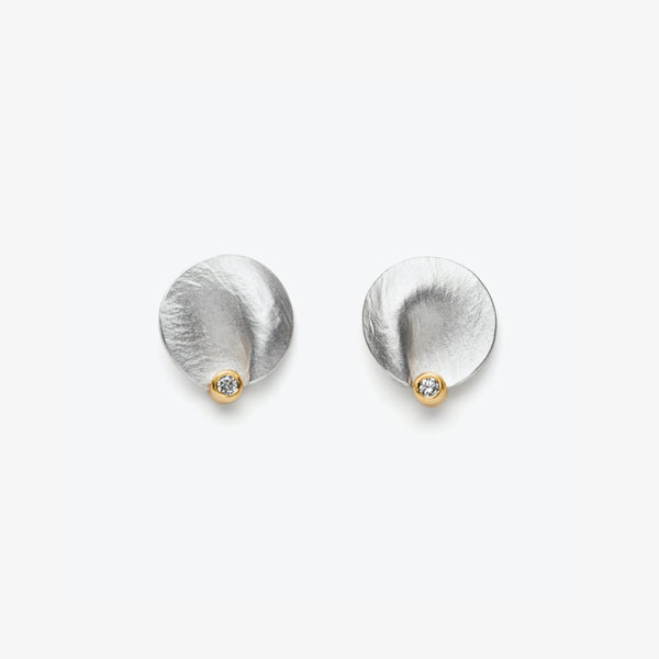 ORECCHIETTE STUDS + DIAMONDS
