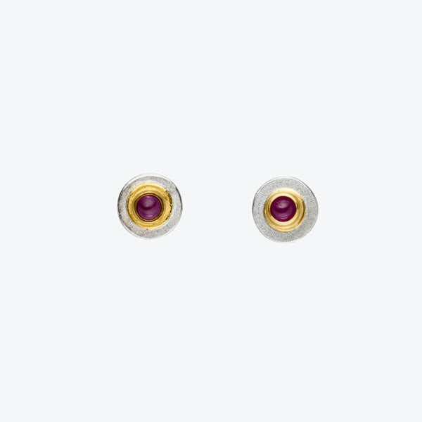 RUBY DISC STUDS