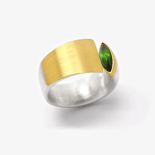 SIDE NAVETTE RING - TOURMALINE