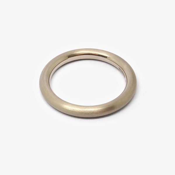 ROUND WEDDING RING - 3MM SAND GREY GOLD