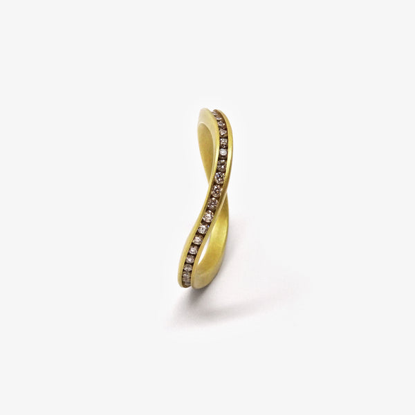 FLURRY ETERNITY WEDDING RING - GREEN