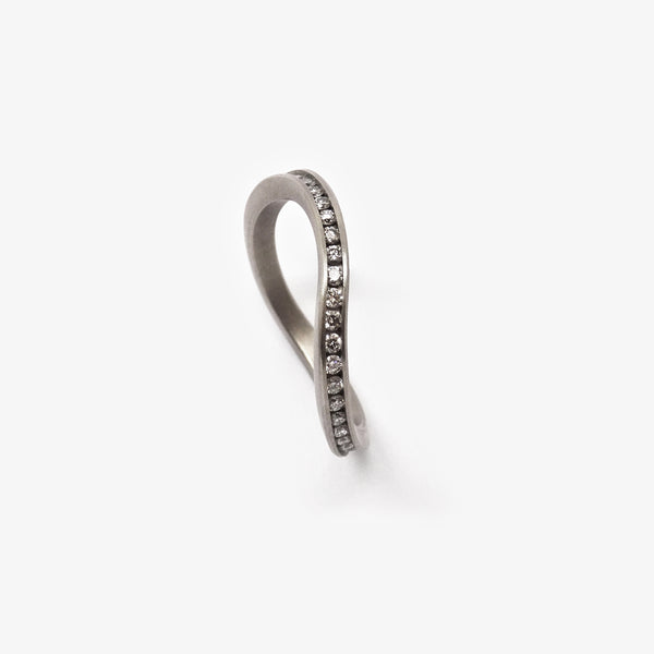 FLURRY ETERNITY WEDDING RING - GREY