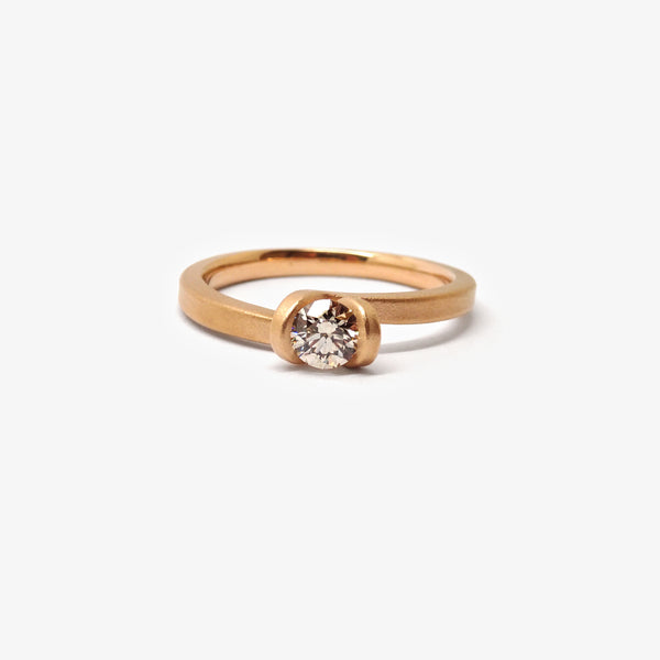 SOLITAIRE KNOT RING - ROSE GOLD + 0.30 DIAMOND