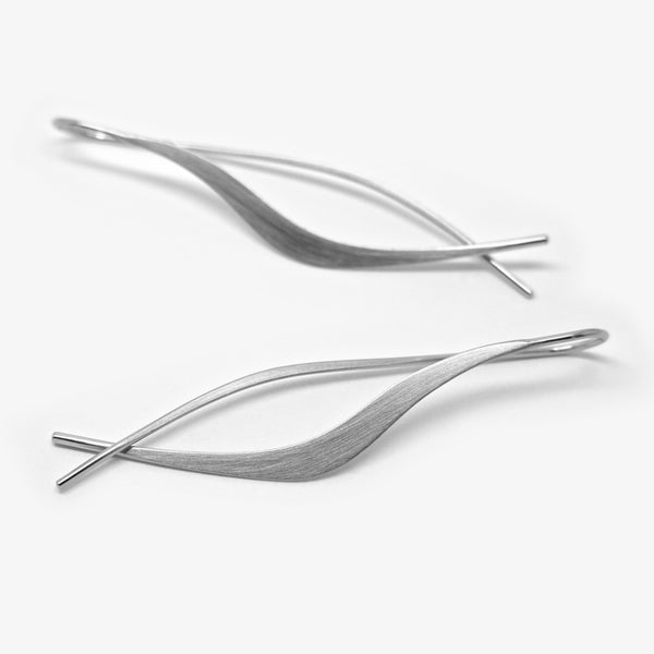 LEAVES EARRINGS - MEDIUM - PLATINUM
