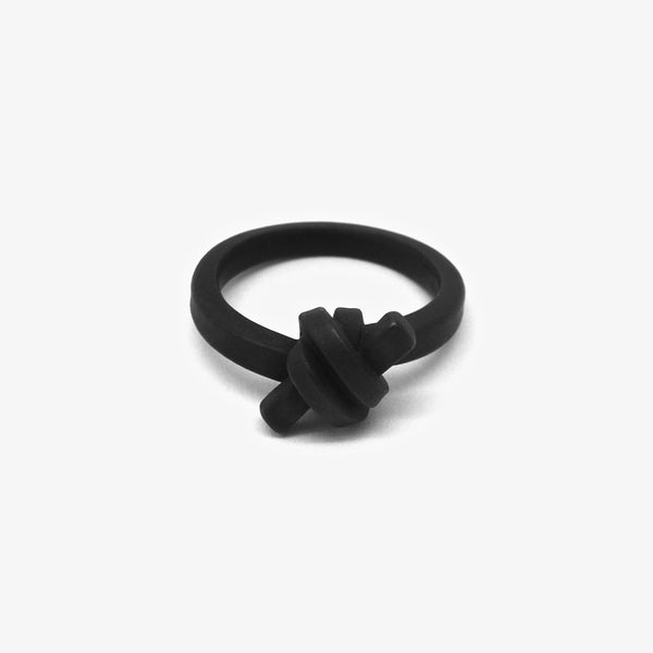 KNOT RING #303 - BLACK
