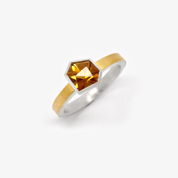 AU SHARD RING - CITRINE