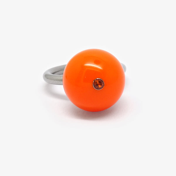 SMALL BALL RING - ORANGE