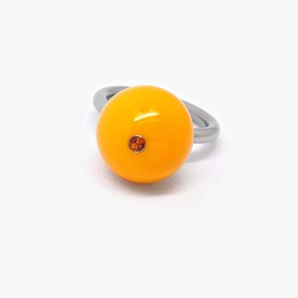 SMALL BALL RING - YELLOW