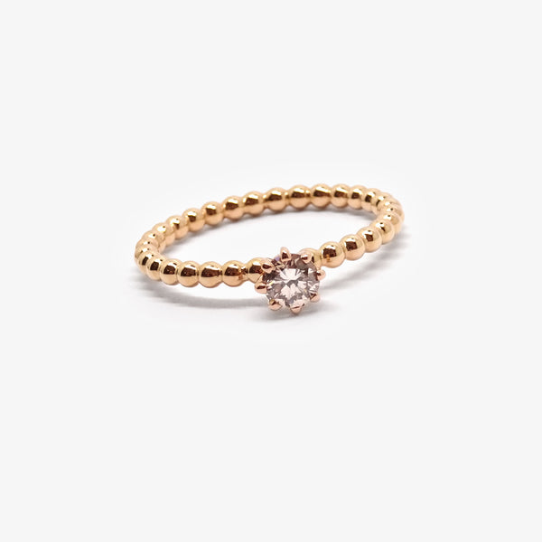LIBRI SOLITAIRE RING - ROSE GOLD + DIAMOND