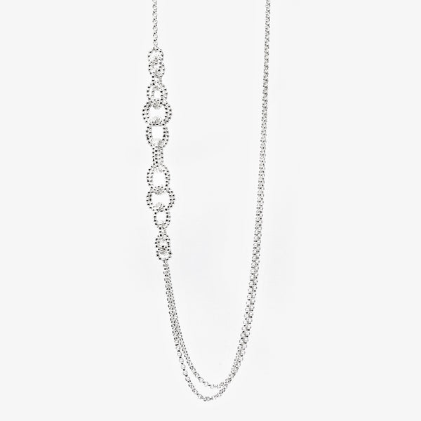 LONG CLOUD NECKLACE - SILVER
