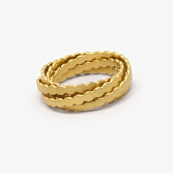 MIRROW RING 5 - YELLOW GOLD