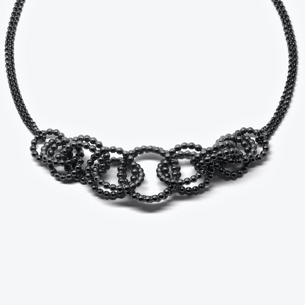 CLOUD NECKLACE - CHUNKY - OXIDISED SILVER