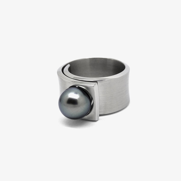 SPIRA RING - MEDIUM - TAHITI PEARL