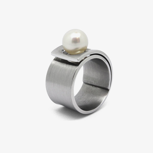 SPIRA RING - MEDIUM - PEARL