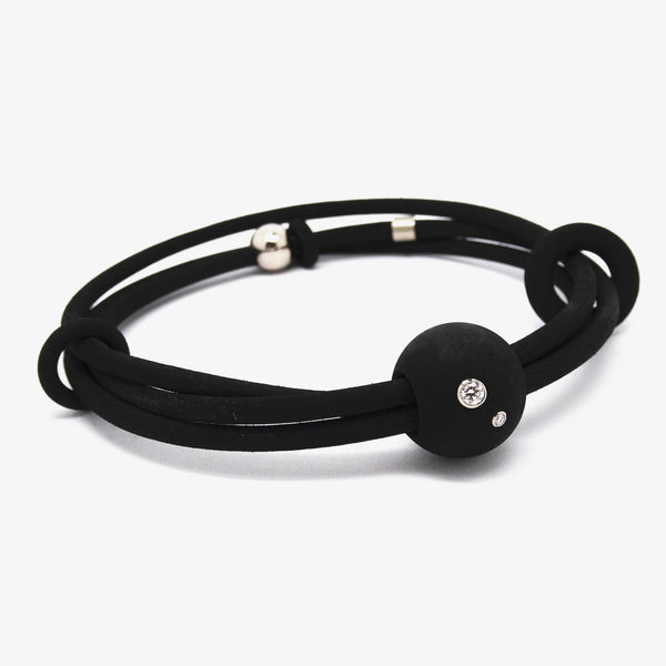 DIAMOND SPHERE & O-RINGS BRACELET