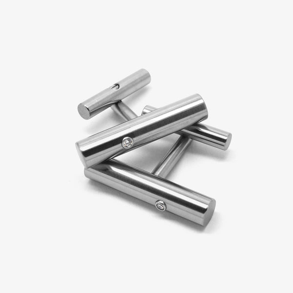 DIAMOND ROD CUFFLINKS