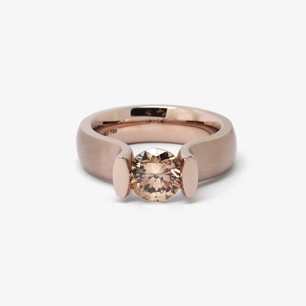 LUCIA TENSION ENGAGEMENT RING - ROSEWOOD