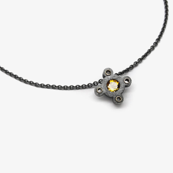 SMALL ANDROMEDA GOLD CITRINE NECKLACE