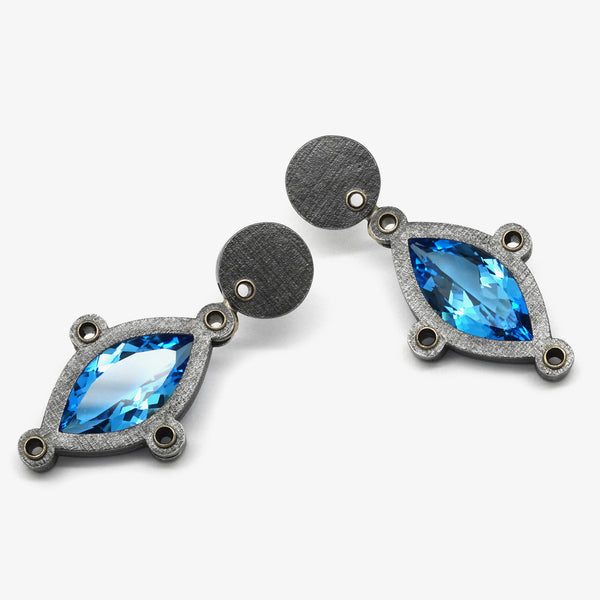 XLARGE SIRIUS STUD EARRINGS - TOPAZ