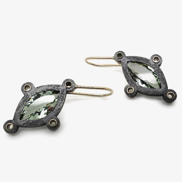 LARGE MINT CITRINE SIRIUS EARRINGS