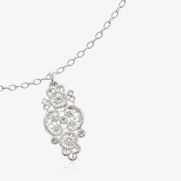 TURANDOT PENDANT - SILVER + DIAMONDS