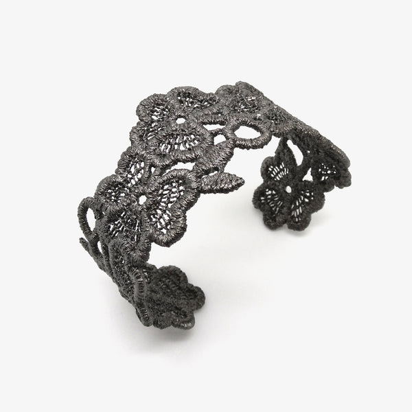 NOTTINGHAM CUFF - NARROW - OXIDISED SILVER