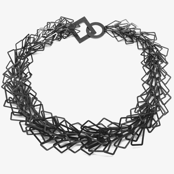 BLACK ALPHABET NECKLACE