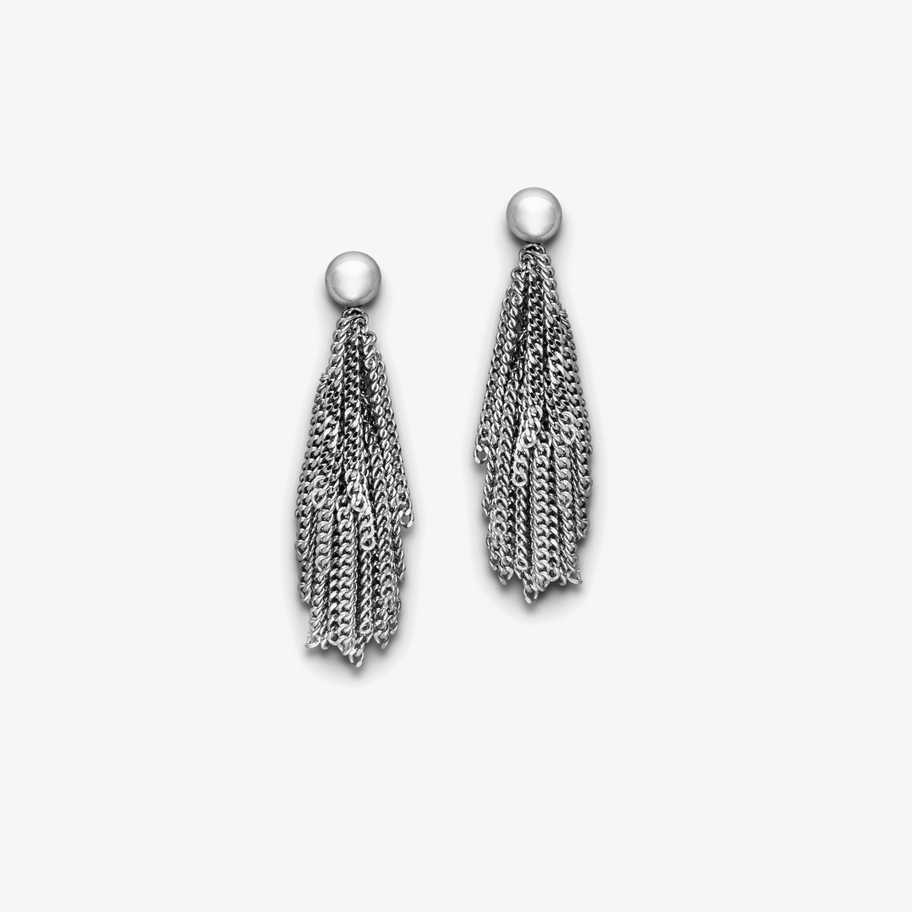 SHORT SIARA EARRING - WHITE RHODIUM