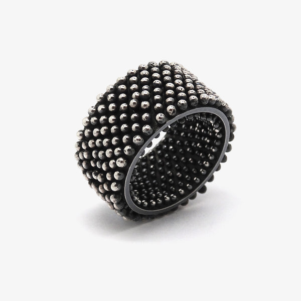IGEL RING - OXIDISED SILVER