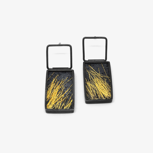 XL EARRINGS - GOLD STRAW