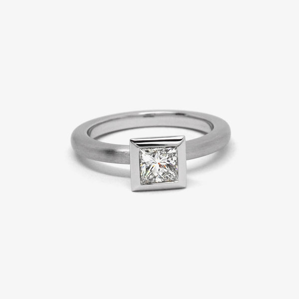 CASSANDRA ENGAGEMENT RING - PLATINUM + PRINCESS DIAMOND