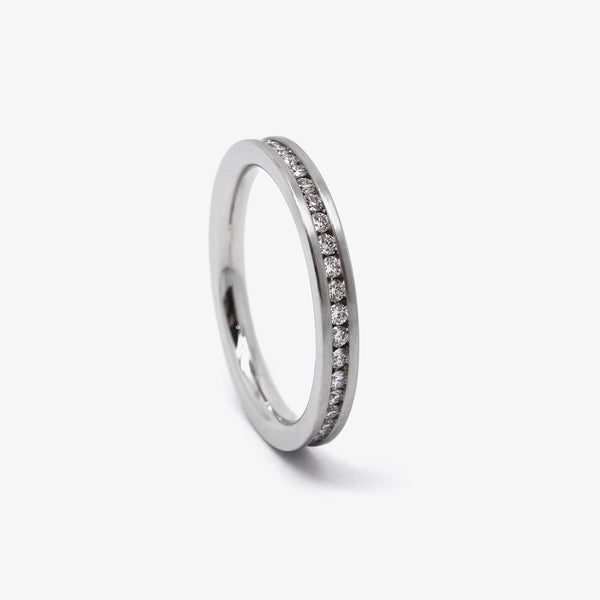 FLAT ETERNITY WEDDING RING - PLATINUM - 2.5