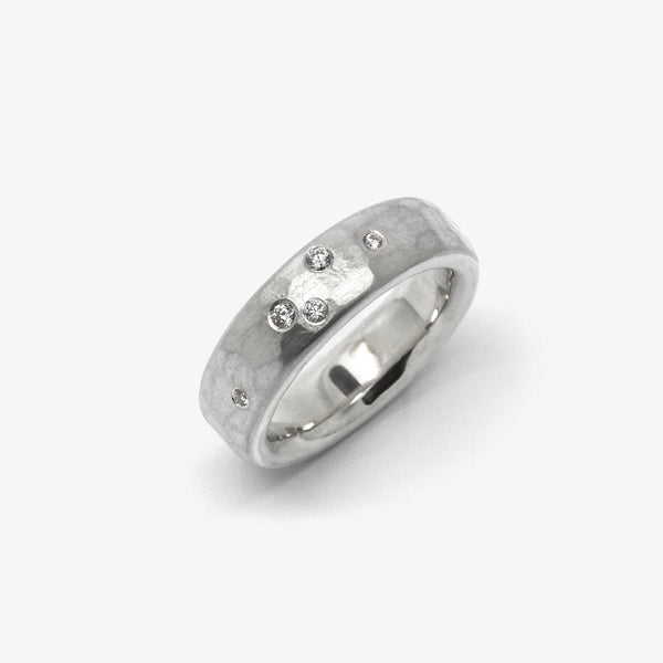 MILKYWAY RING WIDE + 5 DIAMONDS