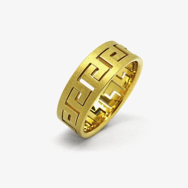 MEANDER - GREEK KEY - GREEN GOLD