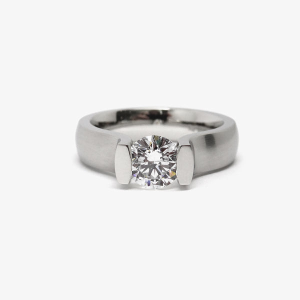 LUCIA TENSION ENGAGEMENT RING - PLATINUM