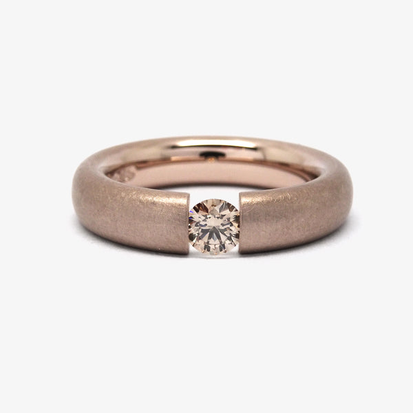 OVAL TENSION ENGAGEMENT RING - ROSEWOOD