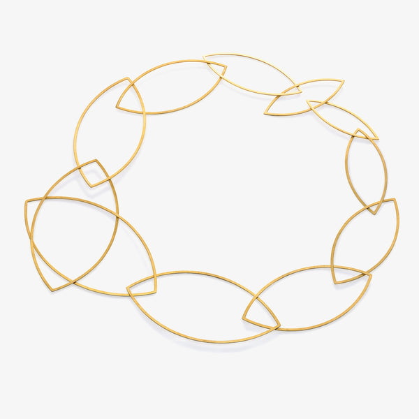 POINTED BOW NECKLACE - YELLOW GOLD