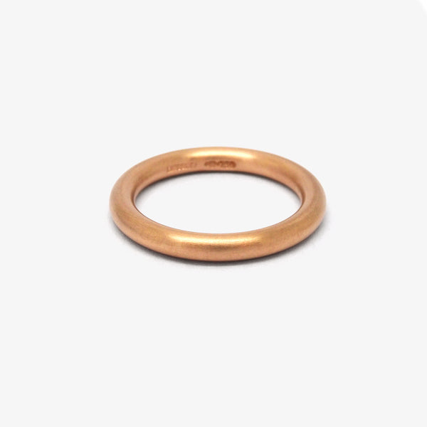 ROUND WEDDING RING - 2MM RED GOLD