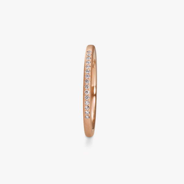 SATELLITE FINE RING - RED GOLD + DIAMONDS