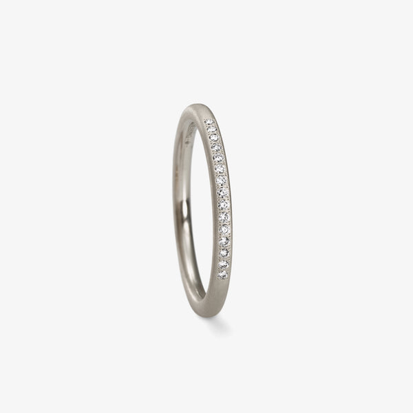 SATELLITE FINE RING - GREY GOLD + DIAMONDS