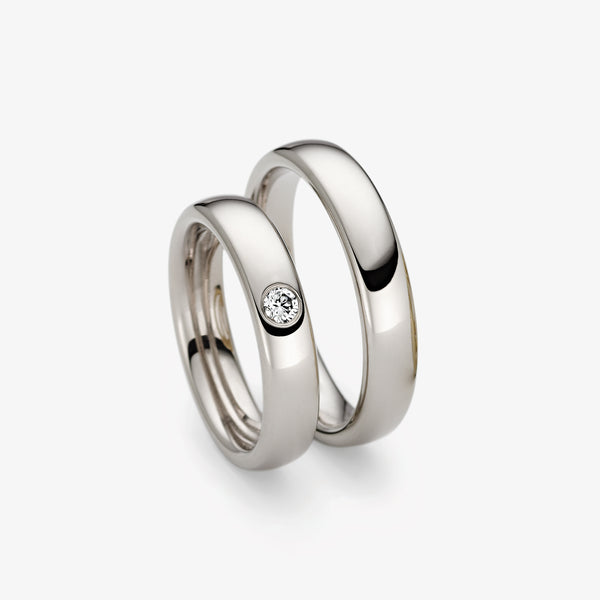 OVAL WEDDING RING - GREY