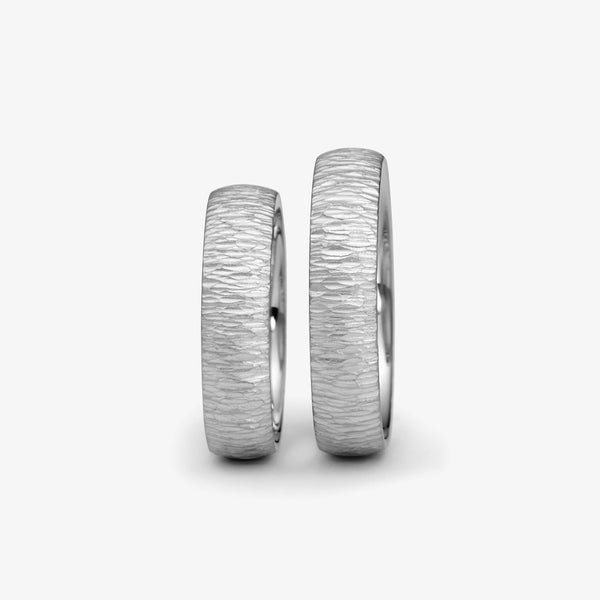 HAMMERBLOW LINEA WEDDING RING - 5MM - PLATINUM - CROSSWISE