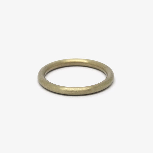 ROUND WEDDING RING - 2MM IVORY GOLD