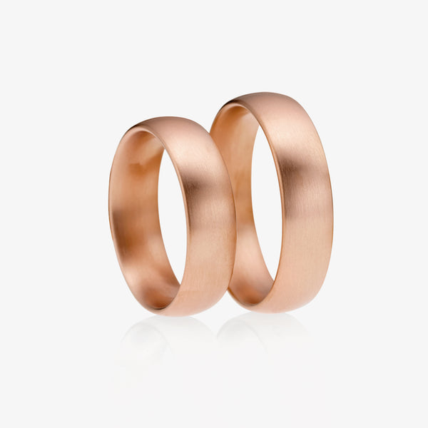 POINTED OVAL WEDDING RING - RED