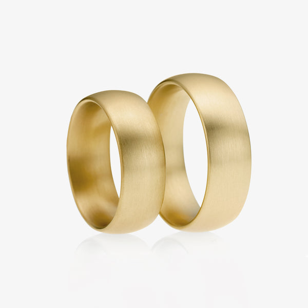 POINTED OVAL WEDDING RING - YELLOW