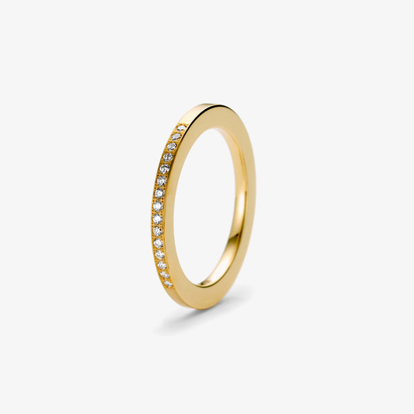 SATELLITE RING - YELLOW GOLD + DIAMONDS