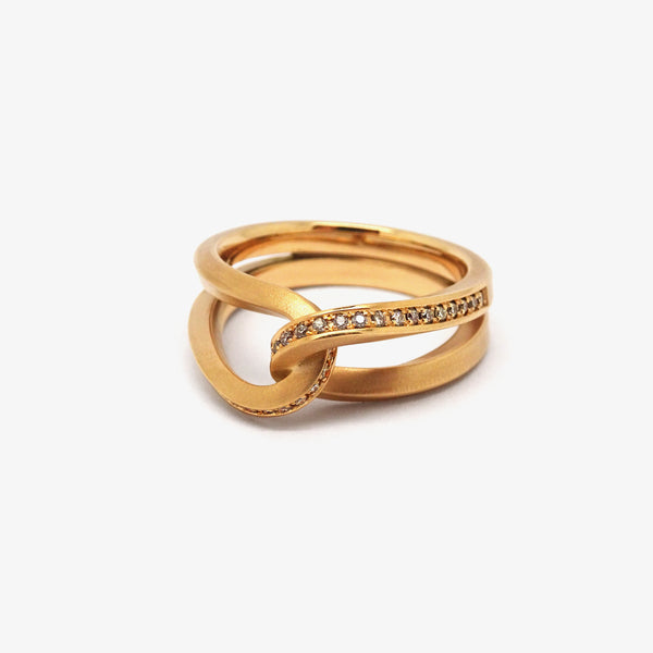 LOOP RING - ROSE GOLD + DIAMONDS - 2.5