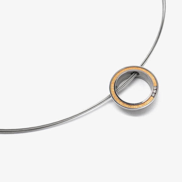 ORBIT PENDANT - 3 DIAMONDS