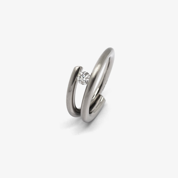 SPRING TENSION RING - GREY GOLD